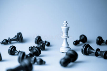 国际象棋人物，商业理念战略，领导，团队和成功