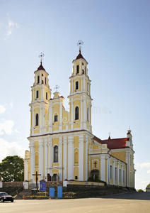 赫利博卡耶三位一体教堂。 白俄罗斯