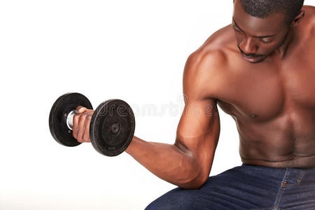 运动员 男人 重的 成人 运动型 身体 肱二头肌 哑铃 运动