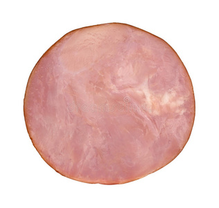 火腿切片顶部视图照片