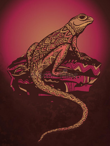鬣蜥 要素 爬行动物 蝾螈 绘画 两栖动物 动物群 动物