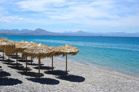 海景 场景 夏天 天堂 地中海 日光浴 美女 放松 美丽的