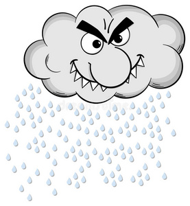 阴天卡通图片