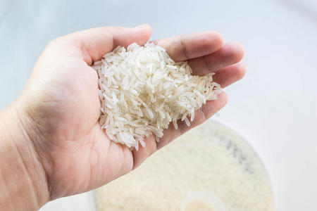 手中的米饭