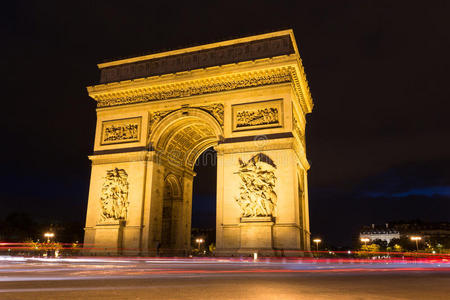 纪念碑 地标 冠军 首都 黄昏 拱门 巴黎 大街 环形交叉路口