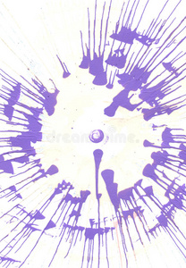 抽象表现主义绘画紫色斑点