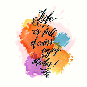 书法手绘水彩字体矢量海报.照片