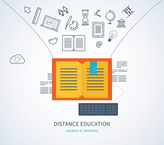 在线 通信 商业 课程 插图 距离 计算机 教育 因特网