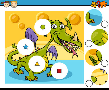 找到 教育 插图 游戏 怪物 测验 幻想 有趣的 儿童 学校