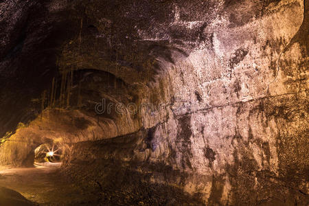 黑暗 地质学 夏威夷 美丽的 洞穴 入口 保护 危险 寒冷的