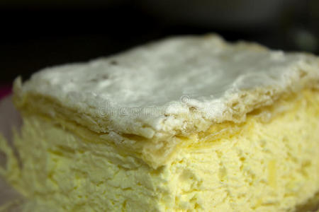 奶油冻 对待 脆的 蛋糕 食物 美味的 广场 薯片 烘烤