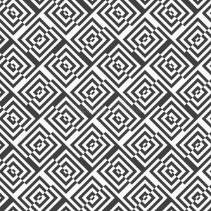 交替黑白对角线切割正方形与转弯照片