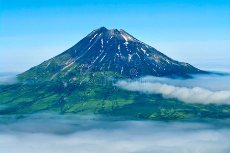 俄罗斯帕拉穆希尔岛福斯峰火山