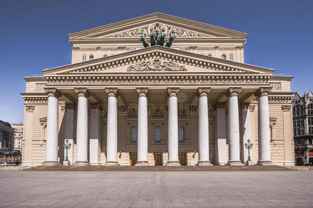 天际线 城市 剧院 莫斯科 首都 外部 场景 地标 莫斯科大剧院