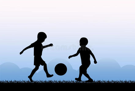 踢足球的孩子们