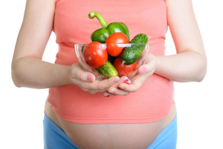 女孩 期待 美丽的 人类 食物 母亲 父母 自然 营养 腹部