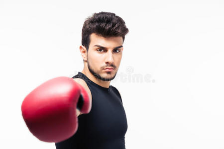 肖像 运动 肌肉 运动型 成人 竞争 战斗 运动员 拳击手