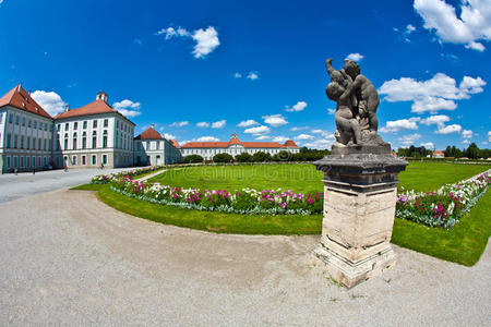 自然 花园 城市 城堡 宁芬堡 宫殿 德国 慕尼黑 房子