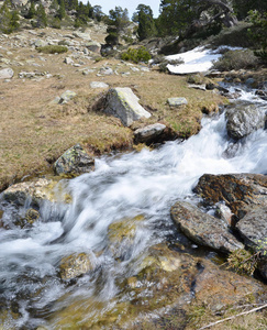 流动 比利牛斯山脉 雪原 过氧乙酸 高地 安道尔 全景 公园