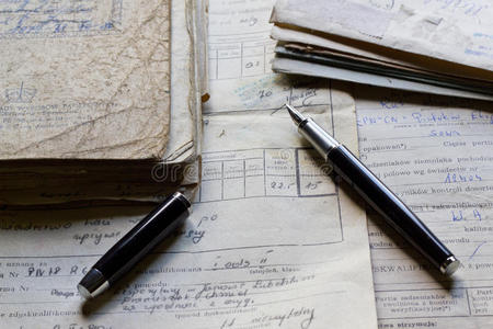 信件 复古的 文件夹 历史 日记 时间 文件 家庭 反射