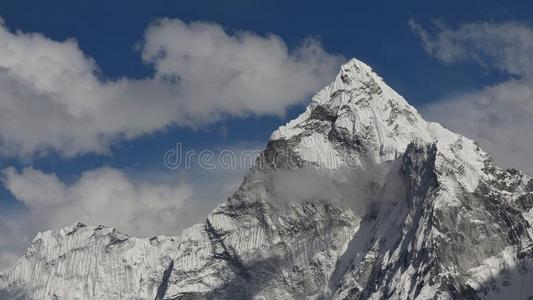 全景图 登山 高的 封顶 冰川 攀登 珠穆朗玛峰 尼泊尔