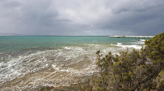 天空 夏天 伟大的 海滩 地点 风景 储备 岩石 自然 沿海