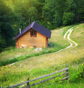 土地 农舍 天空 车道 建筑 森林 国家 小山 阿尔卑斯山