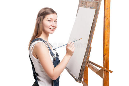 艺术家 画家 教育 活动 爱好 画架 丙烯酸 绘画 工艺