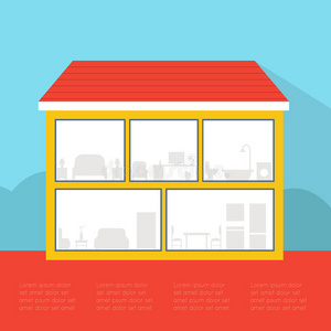 卧室 建筑 车库 信息图表 绘画 厨房 家具 框架 房子