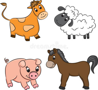 羔羊 艺术 削减 小牛 马蹄 绘画 童年 活动 涂鸦 有趣的