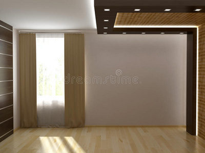新的 活的 极简主义 建筑学 硬木 房子 空的 在室内 重新