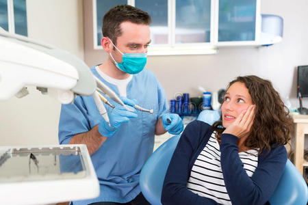 恐慌 检查 健康 制服 照顾 强调 牙齿 医生 疼痛 医学