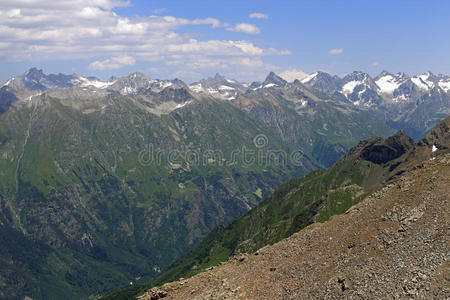 冰川 地平线 穆萨 俄罗斯 高的 旅行 风景 高加索 阿尔卑斯山