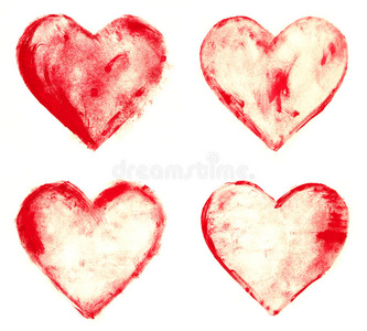 格鲁奇画了红色的心脏形状集