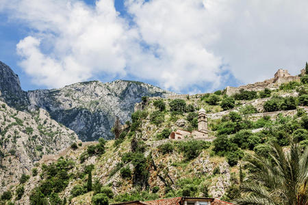 地中海 历史 堡垒 自然 黑山 岩石 教堂 小教堂 小山