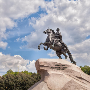 青铜骑士彼得大帝纪念碑在圣彼得堡