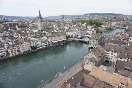 港口 瑞士 城市 天空 苏黎世 天际线 建筑学 全景图 全景