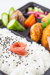 日本 便当 菜单 日本人 离开 饭盒 快餐 美味 食物 大米