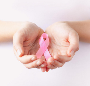 乳腺癌意识丝带在手