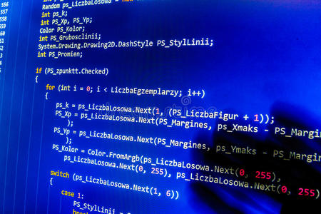 编程编码源代码屏幕。