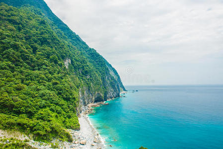 青水悬崖在台湾，亚洲。