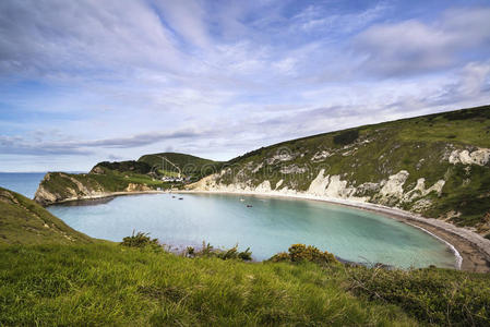 英格兰卢沃斯湾美丽的夏季景观