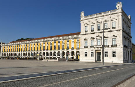 商业广场普拉卡在里斯本葡萄牙做商业。