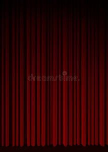 剧院的红幕。