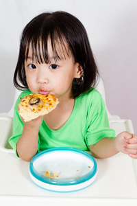 食欲 满意 女孩 食物 小孩 幸福 享受 饥饿的 中国人