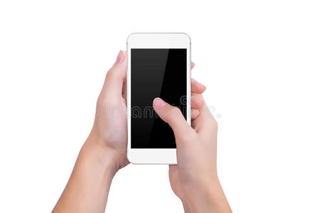 细胞 商业 广告 通信器 持有 空的 信息 手指 消息 手机