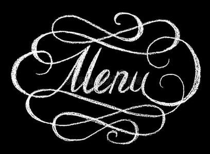 菜单 黑板 粉笔 食物 咖啡馆 插图 字体 复古的 餐厅