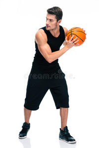 帅哥我穿运动服打篮球