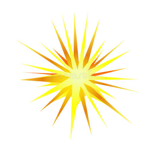 爆炸，爆炸符号元素矢量插图
