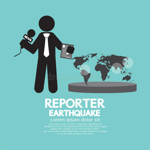 偶像 报告 插图 灾难 预测 采访 新闻工作者 新闻 地震